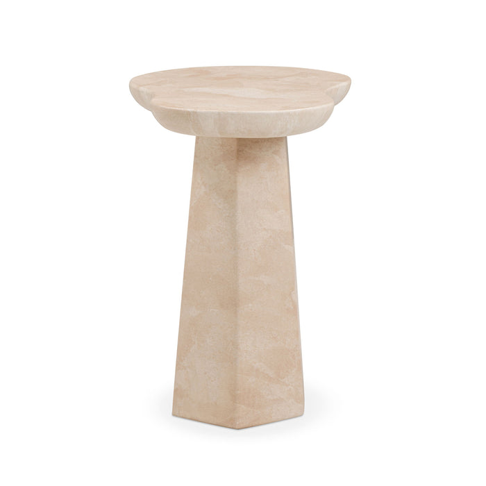 Zaya - Faux Marble Side Table - Rose