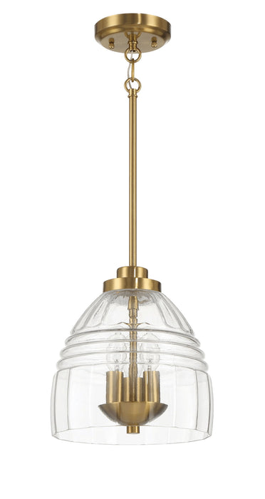 Ember - 3 Candle Lights Chain Pendant - Clear / Gold