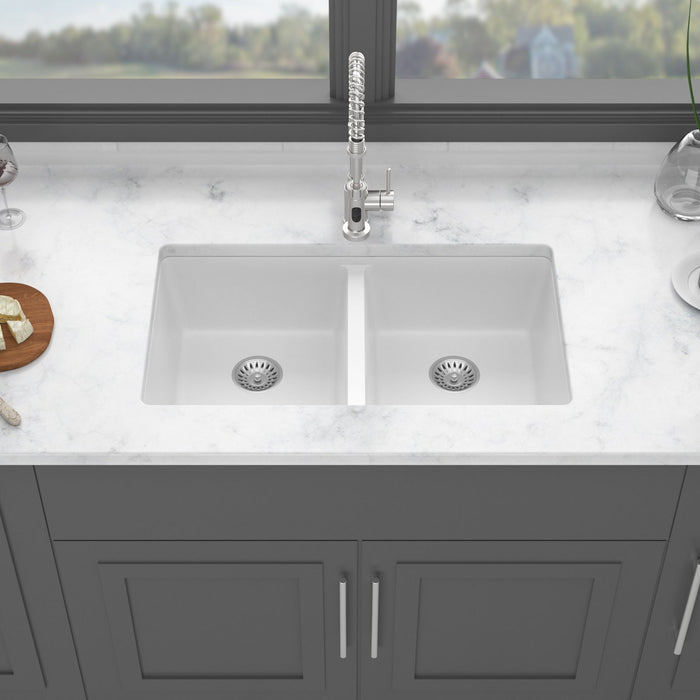 Granite Composite Double Bowl Undermount Kitchen Sink