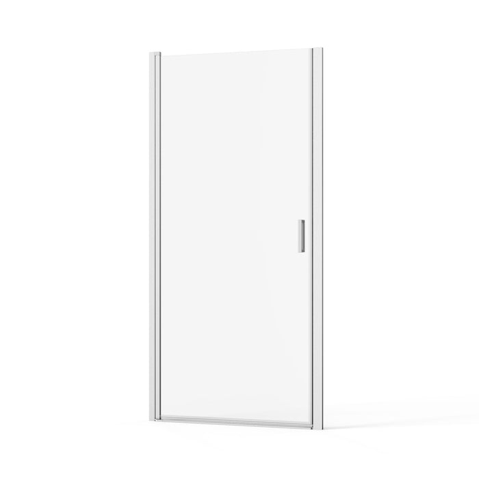 Pivot Shower Door, Tempered Glass, Semi Frameless