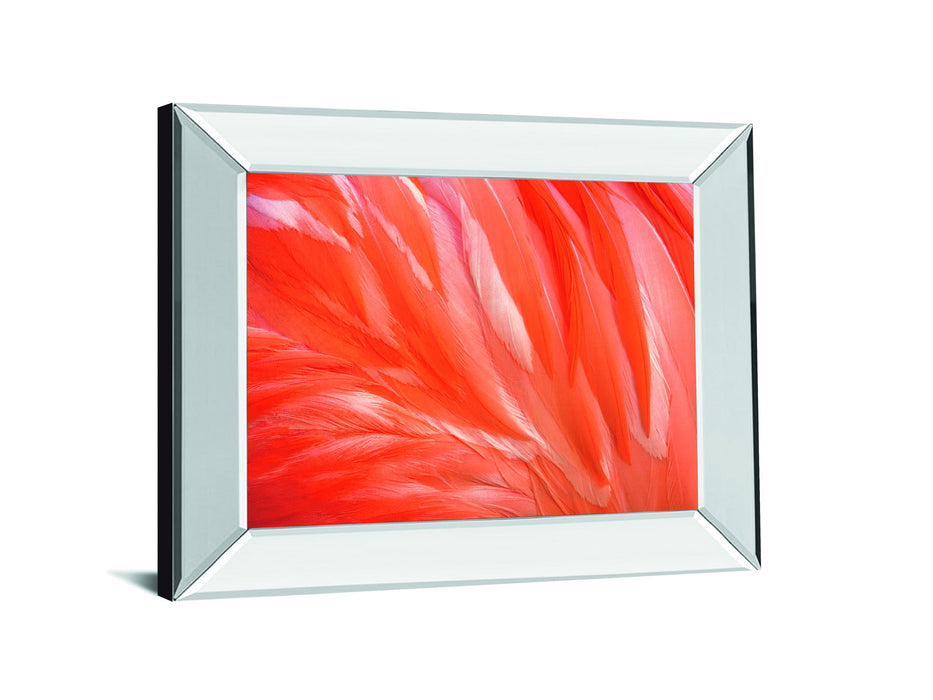 Danza De La Pluna By Ortegam X. Mirrored Frame - Red