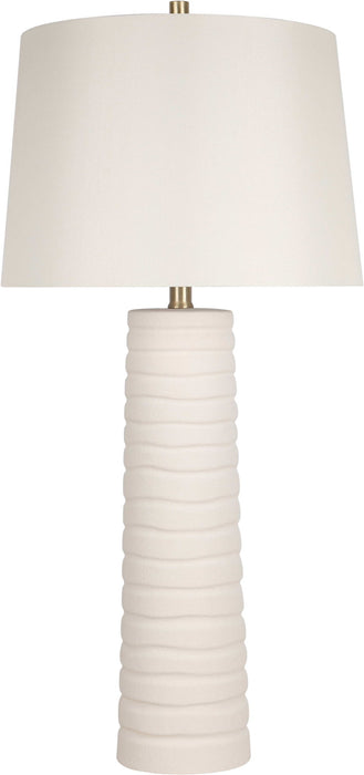 "Calming Flow" Ceramic Table Lamp (Set of 2) - Textured White
