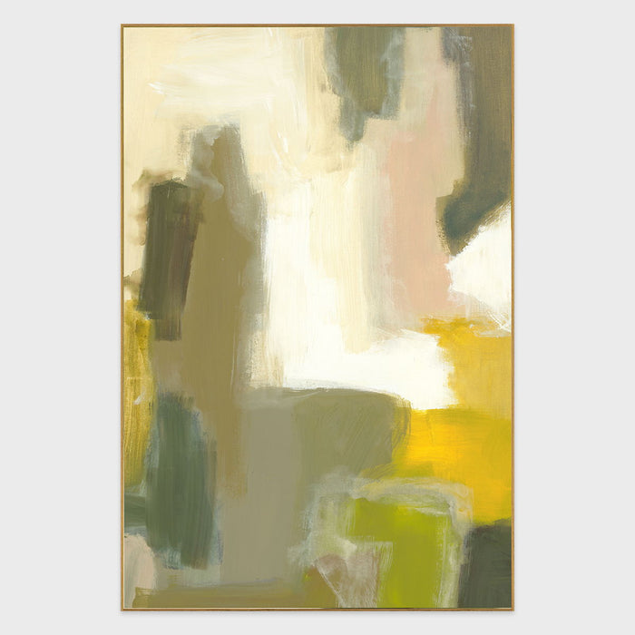 Crave II - 40" x 60" Painting Art by Buddy Whitlock - Green / Beige