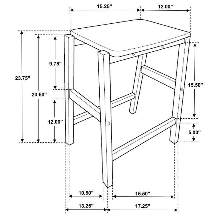 Cowichan - Backless Counter Stool (Set of 2) - White