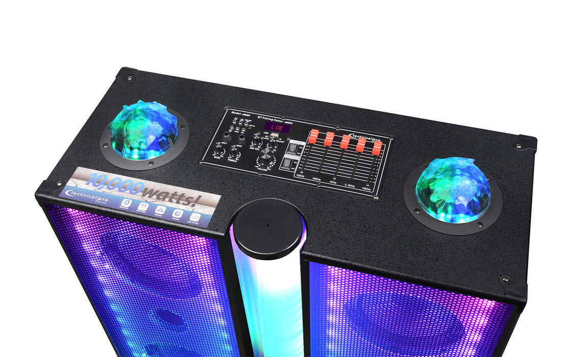 10,000 Watt LED Party Speaker - Black
