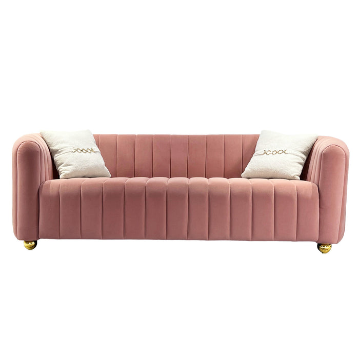 Sofa With Accents And Removable Cushions