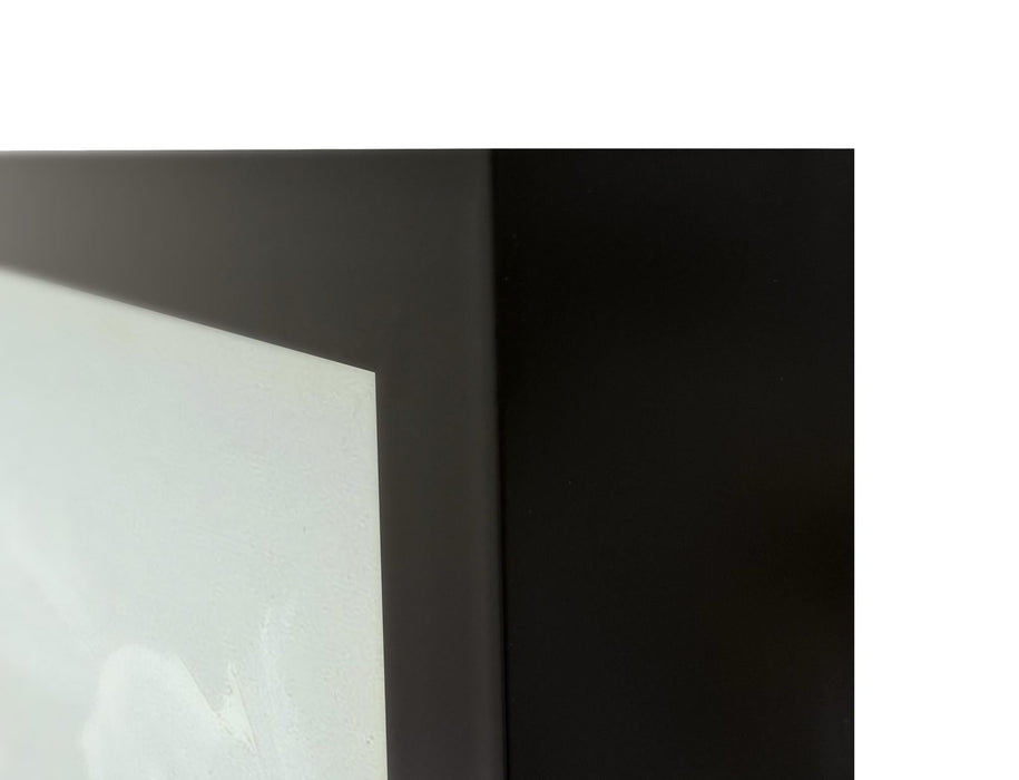 Pedal - 48" x 72" Painting By Buddy Whitlock - Black / Light Blue