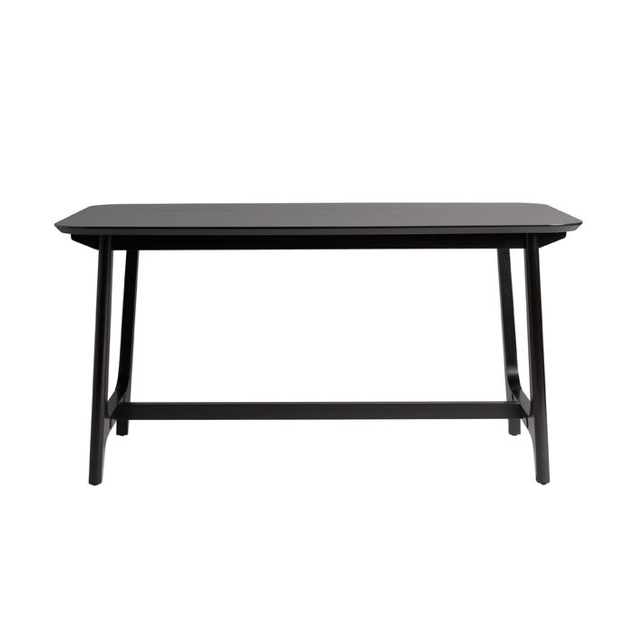 Lunara - Dining Table With Trestle Base - Black Ash