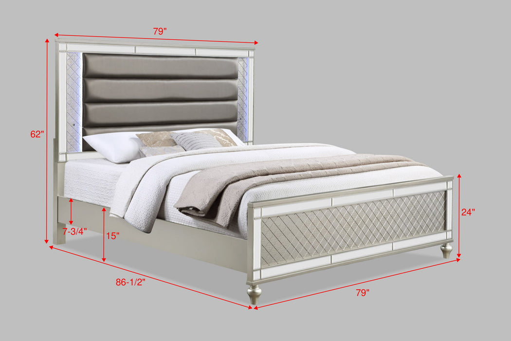 Cristian - King 5 Piece Bedroom Set - Champagne
