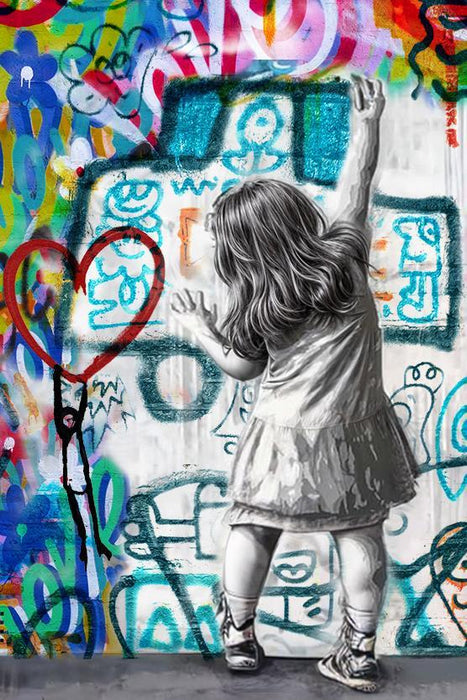 Graffiti Dreamer - 32" x 48" Framed Wall Art