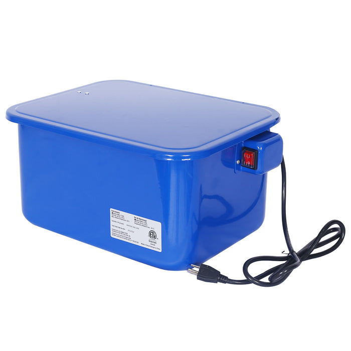 Benchtop Parts Washer With 110V Pump, 3.5 Gallon Capacity - Blue