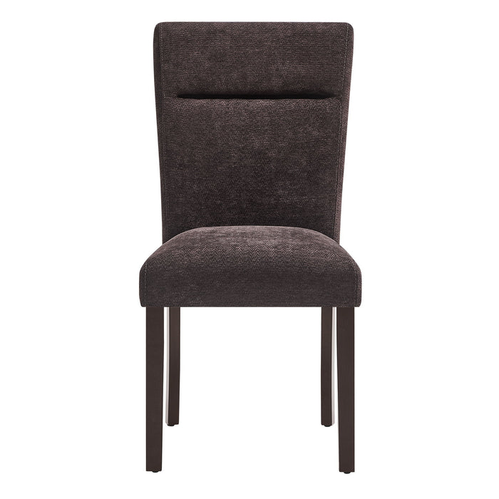 D8212 - 7 Piece Dining Room Set (Dining Table With 6 Dining Chairs) - Dark Brown