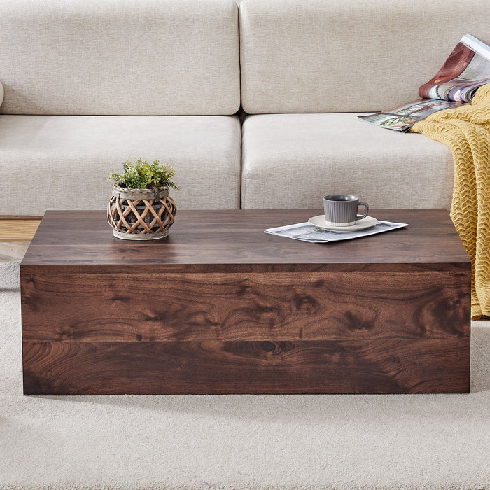 Modern Coffee Table With Light Wood Texture Pattern