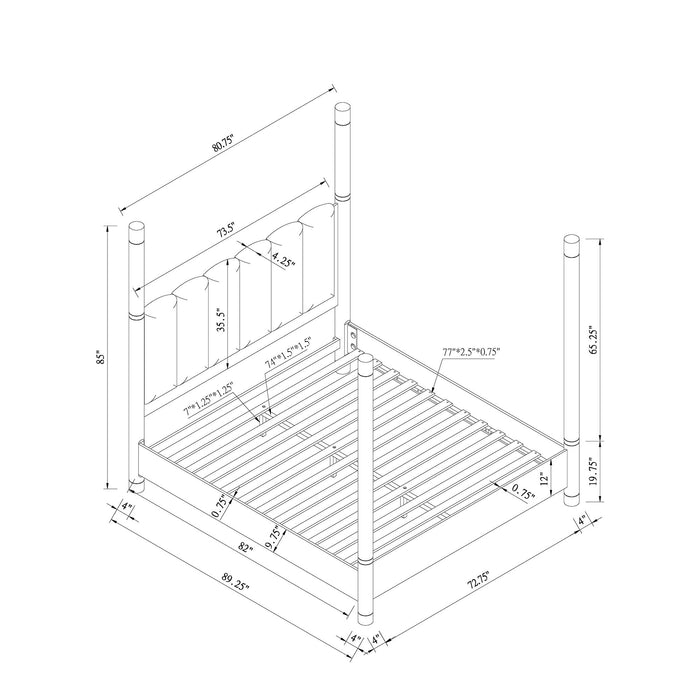 Sarai - Bed With Plush Upholstered Headboard