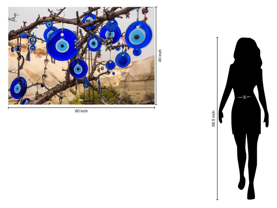 Tempered Glass With Foil - Evil Eye Protection - Blue