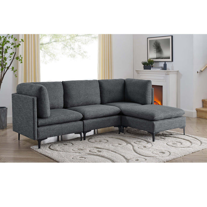 Upholstered Modular Sectional & Tall Legs