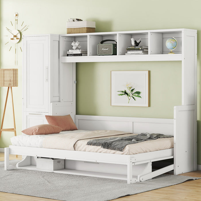 Space Saving Murphy Wall Bed With Closet And Drawers