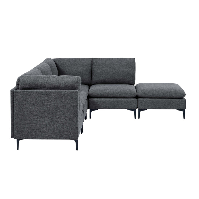 Upholstered Modular Sectional & Tall Legs