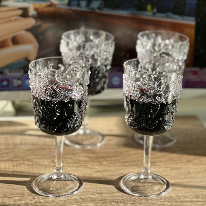 Paisley Acrylic Wine Glasses (Set of 4)