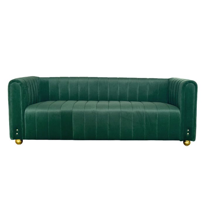 Sofa With Vertical Stripes & Accents