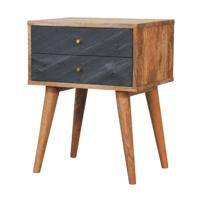 Slade - Bedside Table - Stone Gray