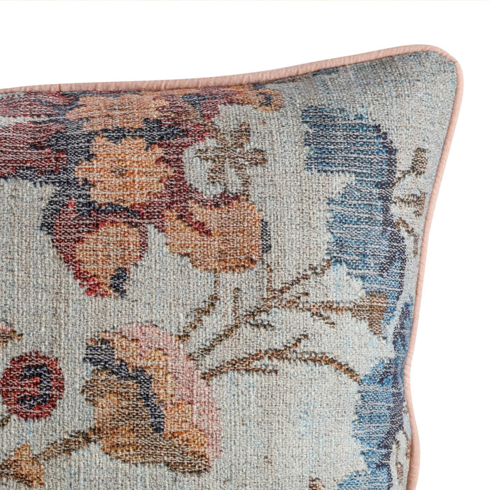 Taman - 20" Natural Cotton Accent Pillow Cover - Autumn Florals