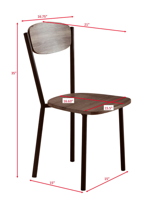Blake - 5 Piece Round Dining Set - Light Brown