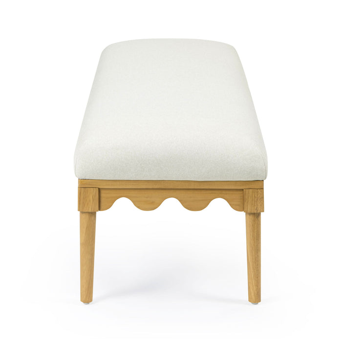 Oodle - Vegan Mohair Bench, Natural Ash Legs