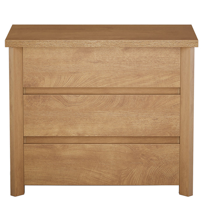 Nightstand With 3 Drawers, Bedside Table, Compact Storage - Brown