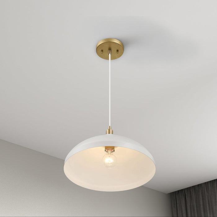 Astral - Single Light Pendant Lamp For Entrance Kitchen Island - Gold / White
