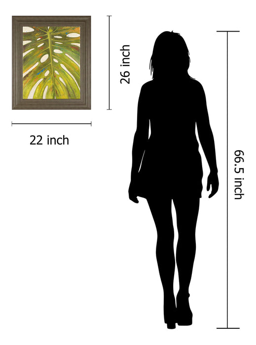 Tropical Leaf Il By Patricia Pinto - Framed Print Wall Art - Green