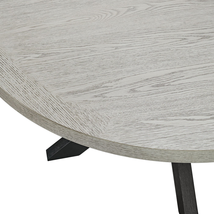 Axel - Round Dining Table - Espresso / Light Gray