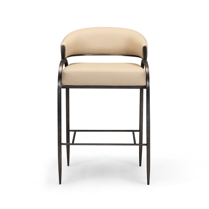 Tatum - Performance Vegan Leather Counter Stool - Taupe