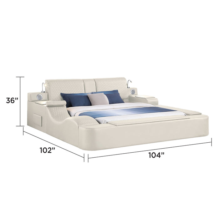 Zoya - Smart Multifunctional Bed, Built In Bluetooth Speakers, USB Charging