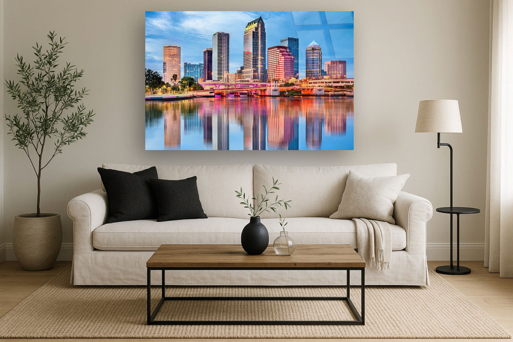 Tempered Glass With Foil - Tampa Bay - Light Blue