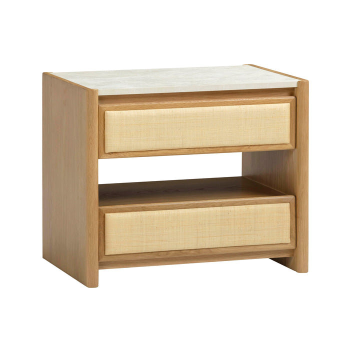 Paige - 2-Drawer Nightstand - Natural Oak