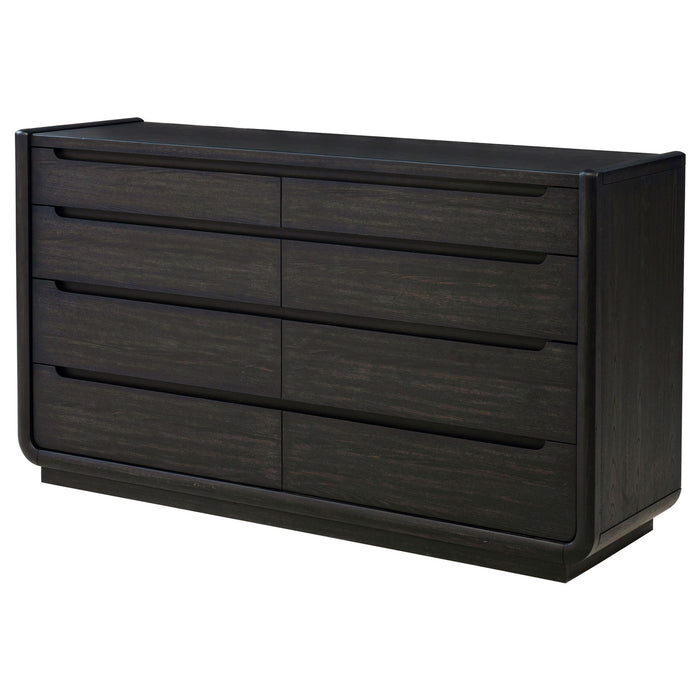 Bangor - 8 Drawer Bedroom Dresser Cabinet - Black