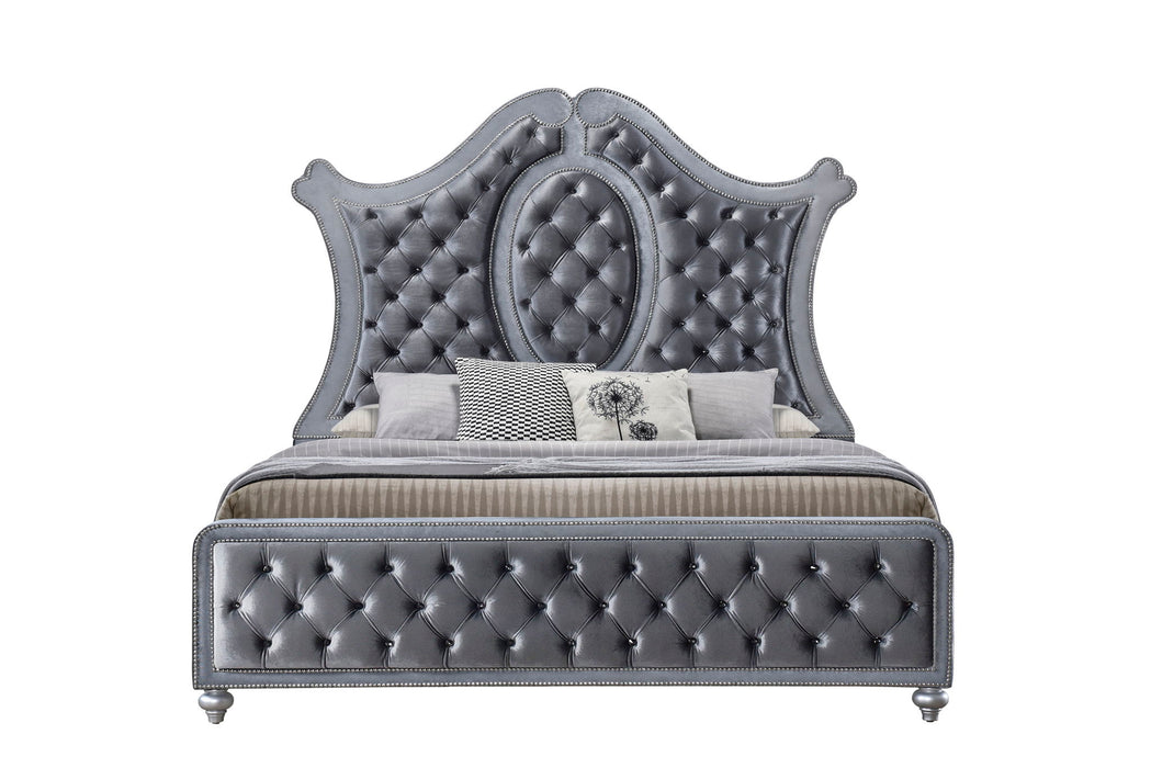 Cameo - King 5 Piece Bedroom Set - Gray
