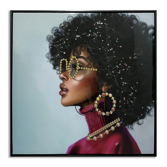 Glamour Muse - 25" x 25" Framed Wall Art