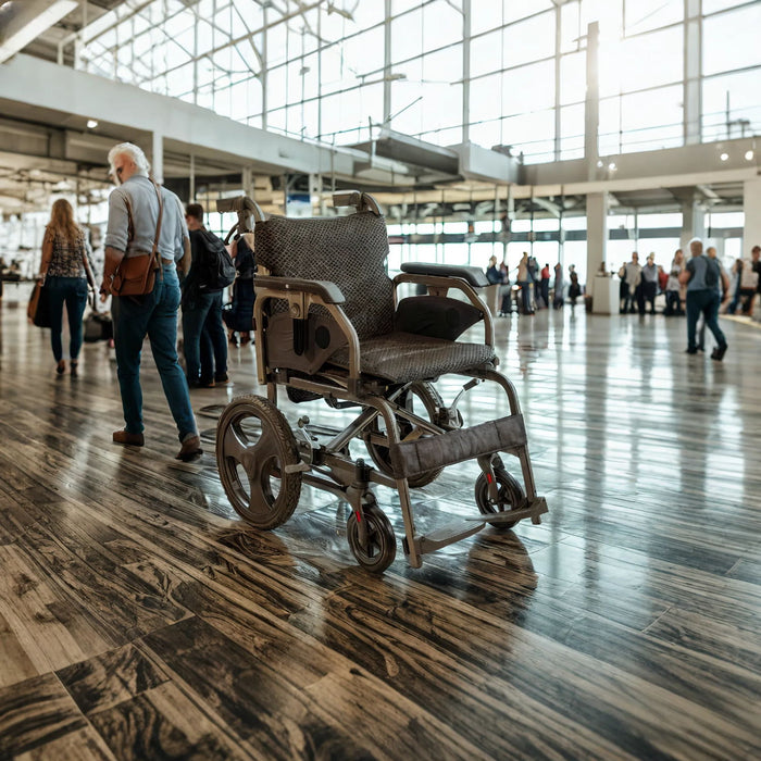 Lightweight Foldable Transport Wheelchair For Adults,Square Tube Design