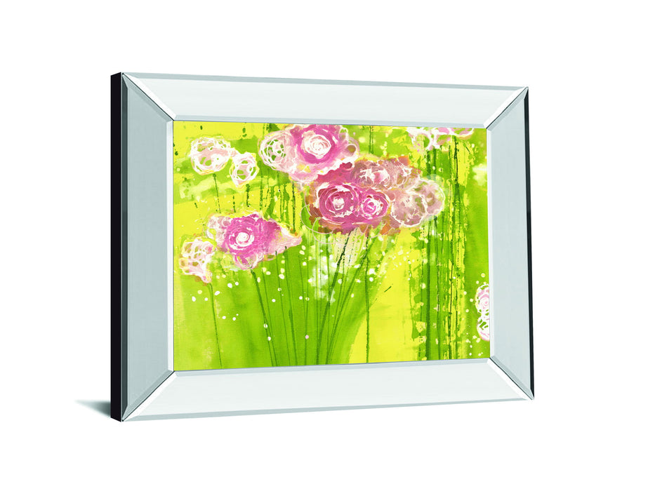 Spring Garden By Clusiau, A.C. - Mirror Framed Print Wall Art - Green