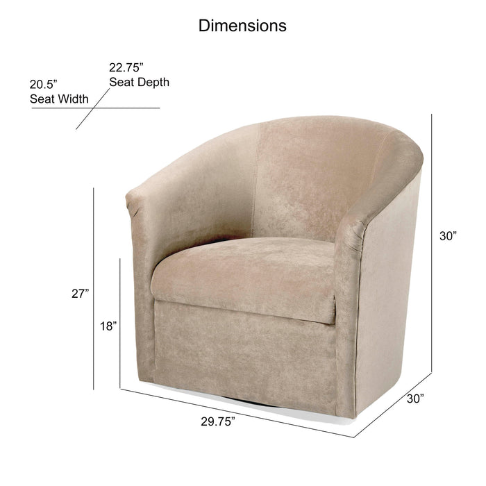 Eden - Swivel Chair With Microfiber Upholstery And Hardwood Frame
