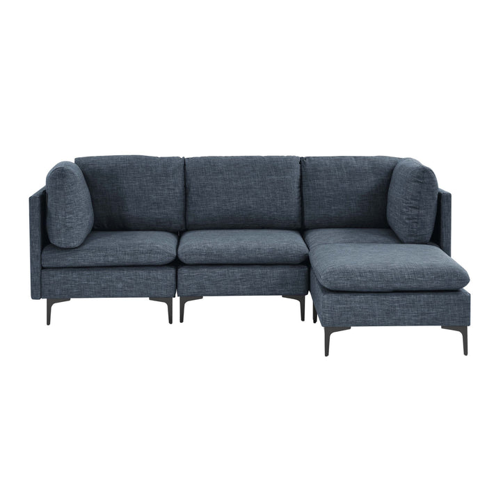 Upholstered Modular Sectional & Tall Legs