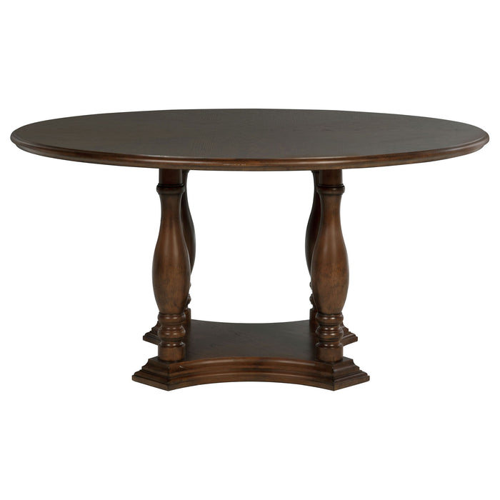 Claire - Round Pedestal Dining Table - Brown