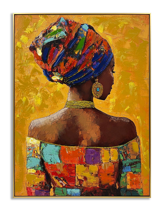 Radiant Mosaic Silhouette - 40" x 30" Framed Wall Art