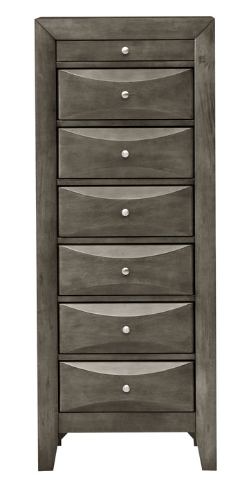 Glory Furniture Marilla 7 Drawer Lingerie Chest, Gray
