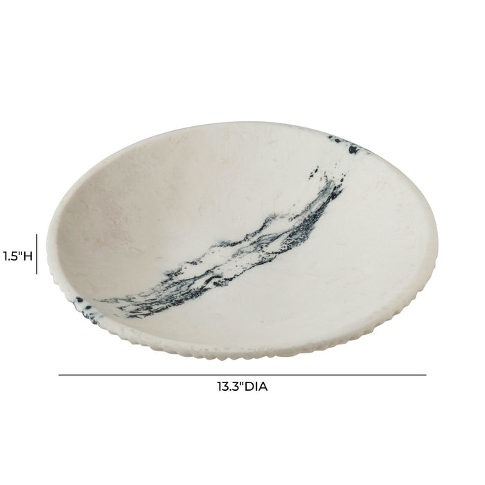Ikani - Resin Serving Plate - Black / White
