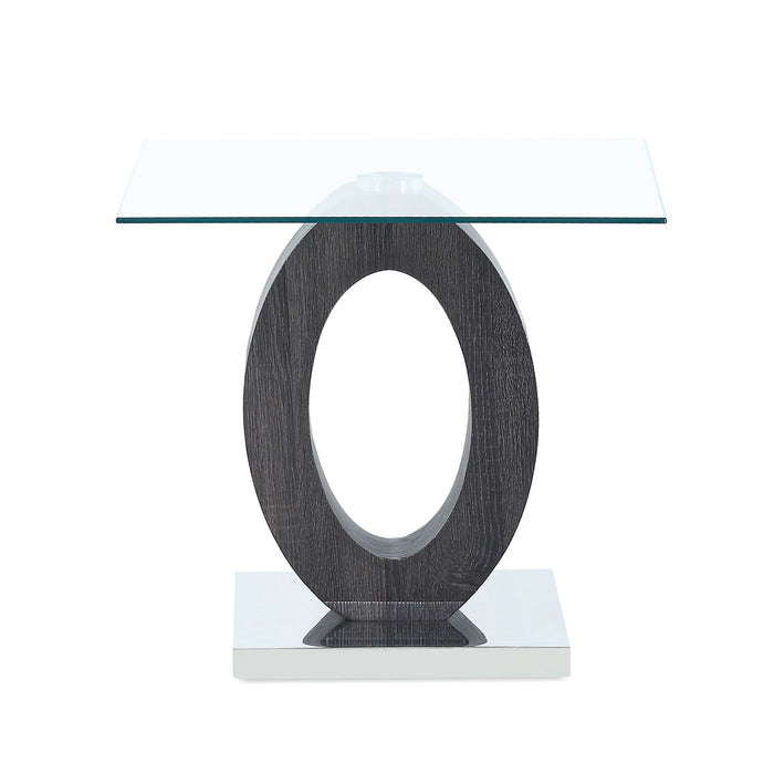 Tracker - End Table - Brown White