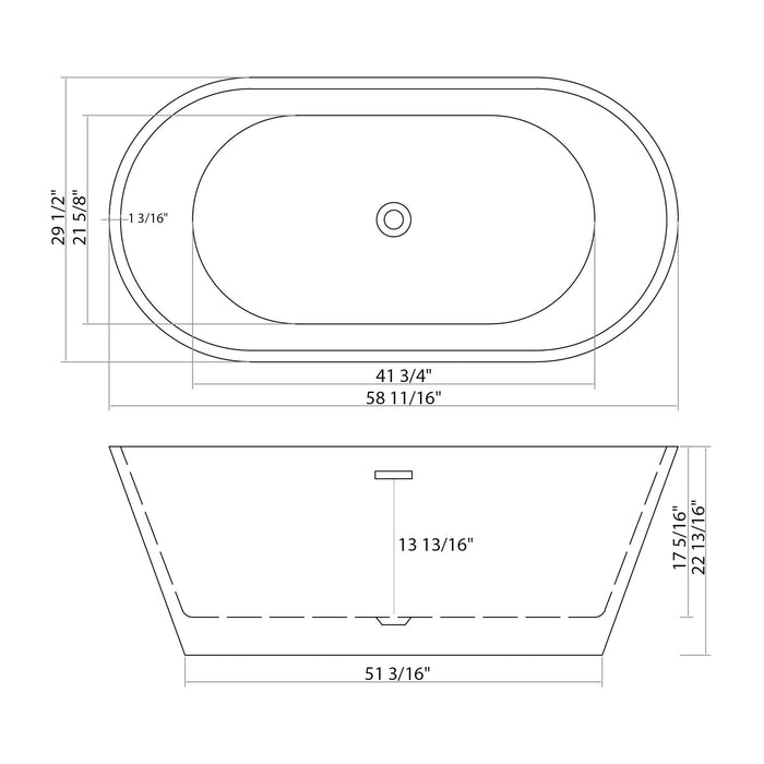 Gloss Freestanding Bathtub With Overflow And Pop Up Drain, Stand Alone Soaking Tub - Glossy White