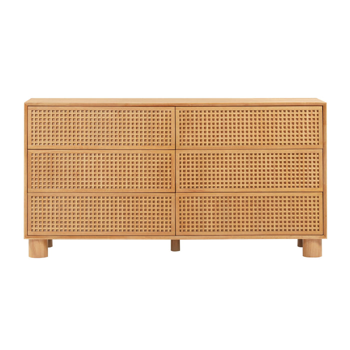 Miles - 6-Drawer Dresser - Natural